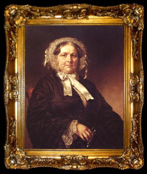 framed  Elliott Charles Loring Portrait of Mrs.Thomas Goulding, ta009-2